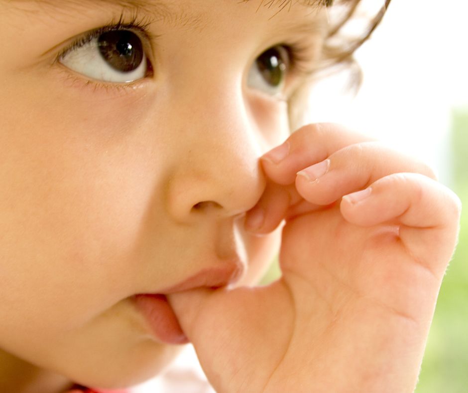 Child thumb sucking